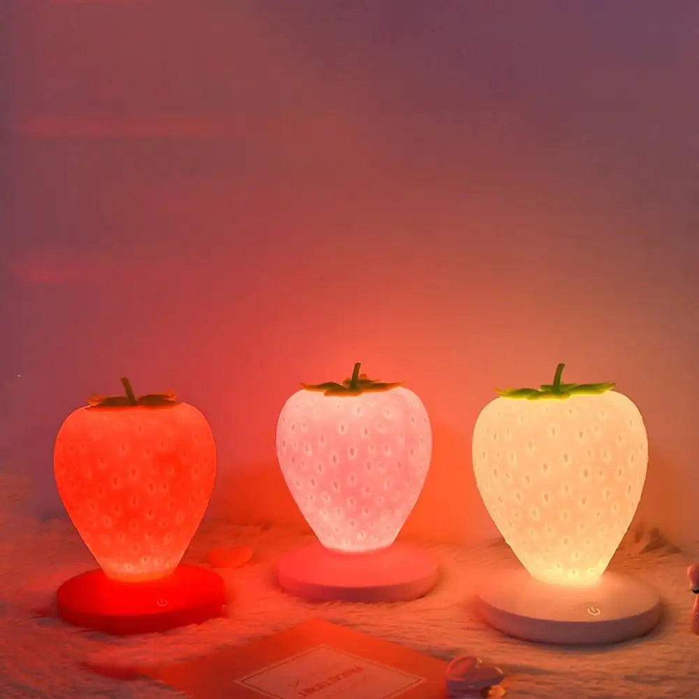 Cute LED Strawberry Lamp